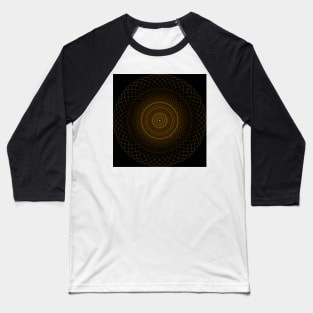 Mandala Golden Circles in black Baseball T-Shirt
